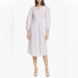 Baum und Pferdgarten Abylene Check Seersucker Wrap Dress Purple Size 42 (US 12)